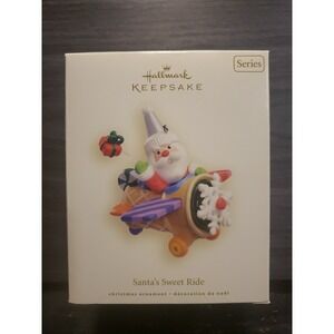 Hallmark Keepsake Ornament 2008 "Santa's Sweet Ride" 2nd in Series-Airplane
